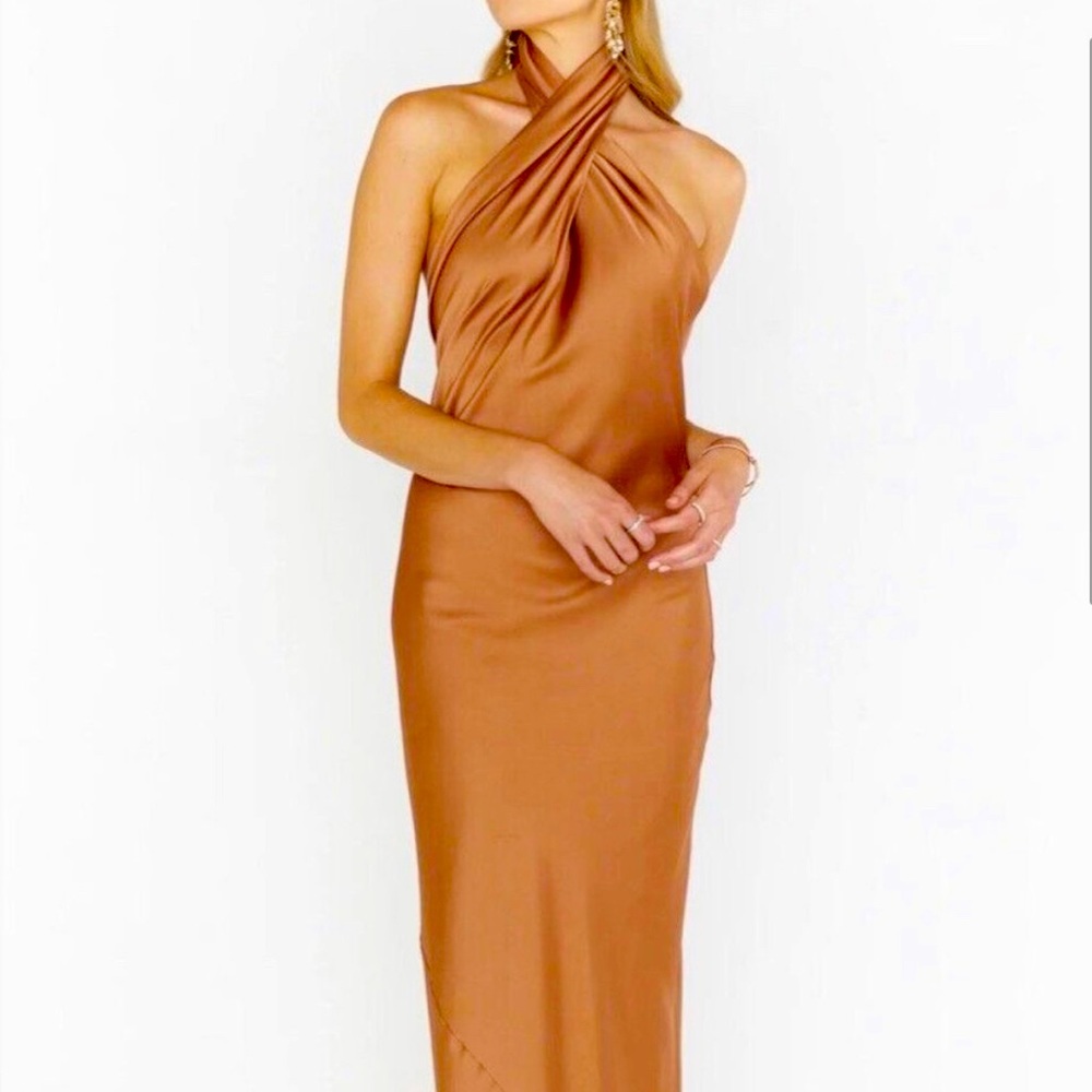 Show me your Mumu cooper maxi halter dress